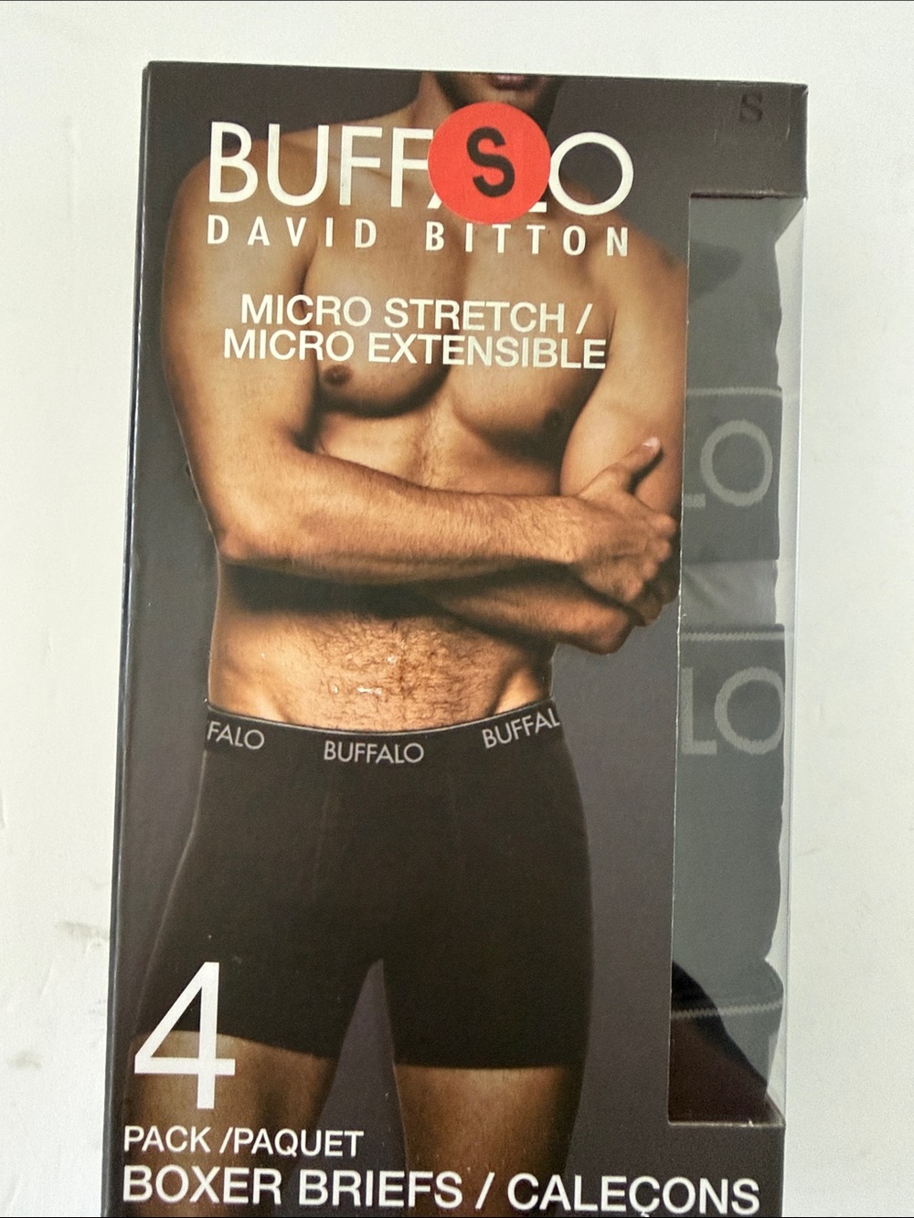 Buffalo David Bitton Black Micro Stretch Boxer Briefs - 4 Pack